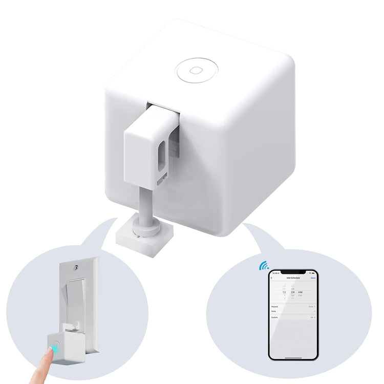 Smart Switch Toggle - Make Switch Intelligent, App and Timer Control, Add Hub Mini to Make It Compatible with Alexa, Google Home and IFTTT (White)